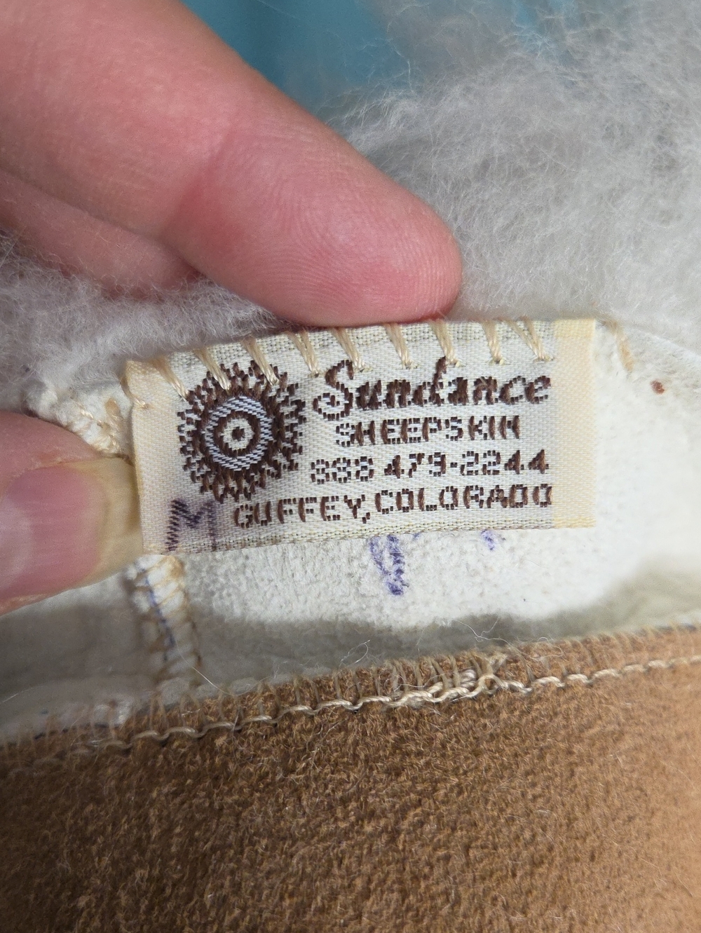 Sundance Aspen Sheepskin Handcrafted Hat Size Adult Medium Color Natural - Picture 2 of 8
